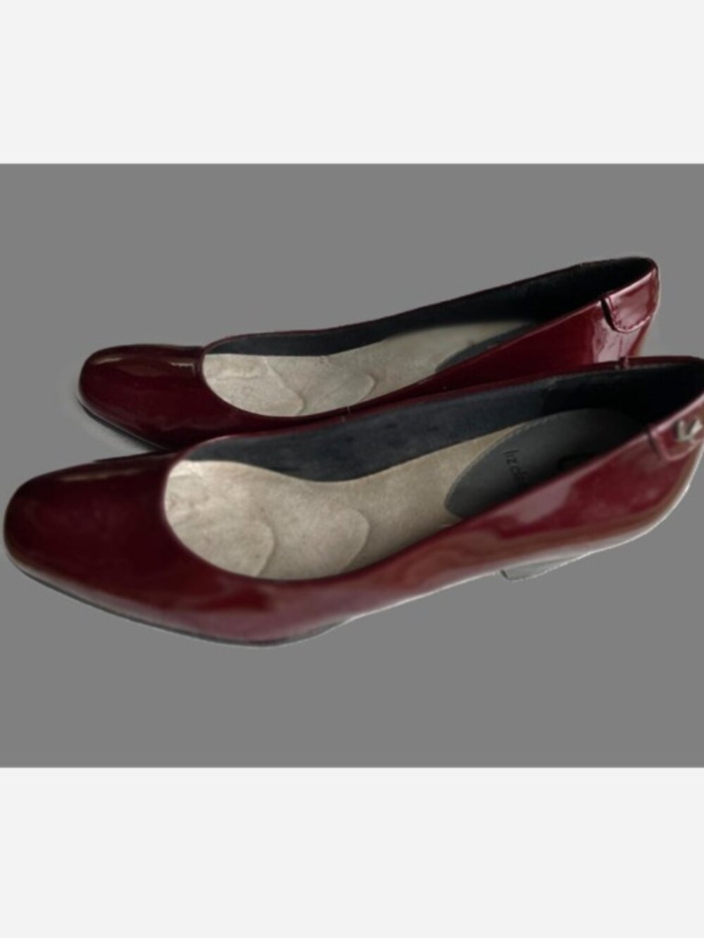 Liz Claiborne Burgundy Patent Heels
